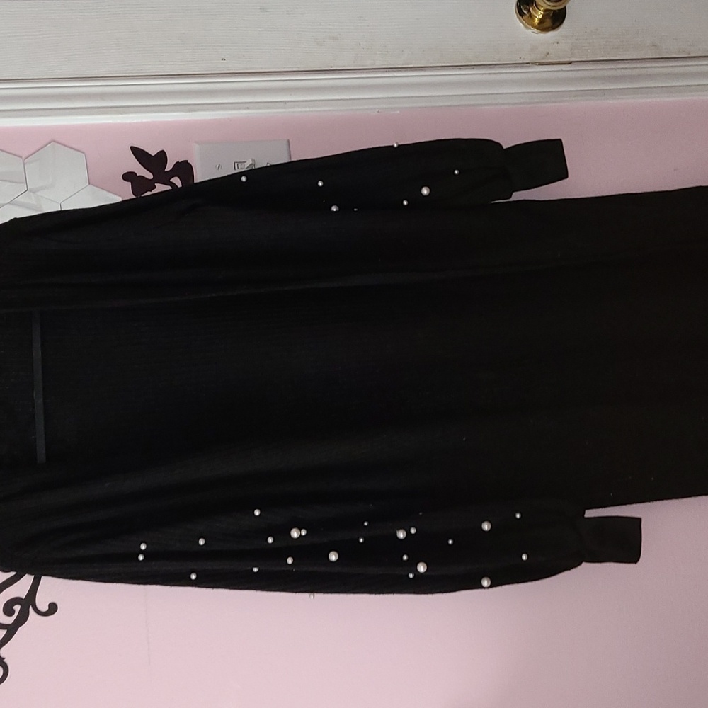 Balloon Sleeve Pearl Cardigan